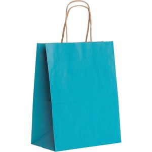 jillson roberts 12 unidades tamaño mediano 8" x 10.5" x 4.75" bolsas de papel Kraft reciclado disponible en 20 colores, huevo de Robin 's azul