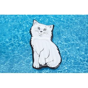 Swimline Purrrfect Kitty colchón piscina inflable Ride-on, blanco, 79" x 30"