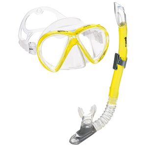 Mares Marlin Dual lente templado Mask Semi-Dry Snorkel Set