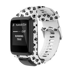 Patrohoo Bandas para Tomtom Runner 2/3 Correa, compatible con Spark 3/Golfer2/Adventurer, banda de repuesto de goma para protector de pantalla-GPS Sma