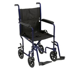 Silla de ruedas médica de aluminio, 19 pulgadas , ATC19-BL, Azul, 1, 1