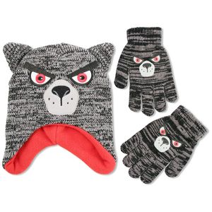 ABG accesorios Big Boys Critter COLLECION acrílico Invierno Laplander Sombrero y guante a juego