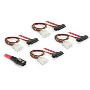 cablecc LSI/3 Ware x4 SAS Cable de alimentación Molex Mini SAS SFF-8087 a SFF-8482 y