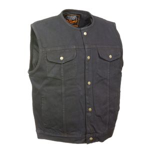 Chaleco de vaquero para hombre c/bolsillo interior oculto para pistola, L