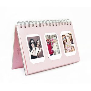 dorado State Arte, álbum de fotos, color rosa claro, 60 bolsillos, Instax Marcos Collection, estilo libro para cámara Fujifilm Instax Mini 7s 8 70 90