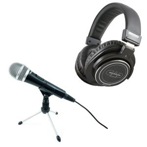 CAD U1 USB dinámico profesional Podcast Studio micrófono de grabación + CAD Audio mh320 parte trasera cerrada estudio auriculares parte superior Value