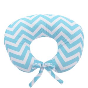 my blankee cojín de lactancia con Chevron Minky Slipcover, Aqua, pequeño/mediano