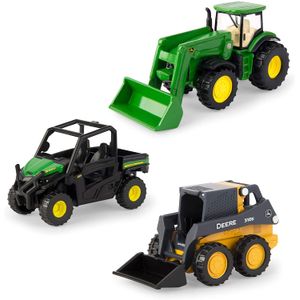 ERTL Iron John Deere - Juguetes para tractores, gator y patinaje (escala 1:64, 3 unidades)