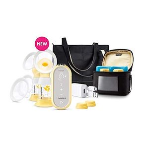 Medela Freestyle - Bomba de leche materna flexible con 100 bolsas de almacenamiento de leche materna, sistema cerrado, silencioso, portátil, doble bom