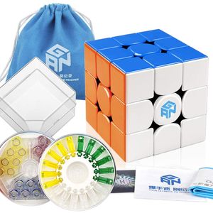 D-FantiX Gans 356 X Cubo magnético de 3 x 3 velocidad Gan 356 x 3 x 3 x 3 cubo de rompecabezas