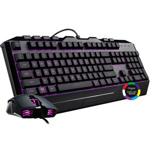 Cooler Master Devastator 3 Gaming Keyboard & Mouse Combo, 7 Color Mode LED Backlit, Media Keys, 4 DPI Ajustes