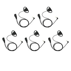 GoodQbuy - Auriculares con clip para Motorola Talkabout 2, radio Walkie Talkie MH230R MT350R MS350R MT352TPR de 1 pin, diseño en D 5 piezas