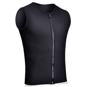 Realon - Chaleco de neopreno para hombre y mujer, 0.118 in, manga larga, sin mangas, cremallera frontal, para deportes de buceo, surf, natación, esnór