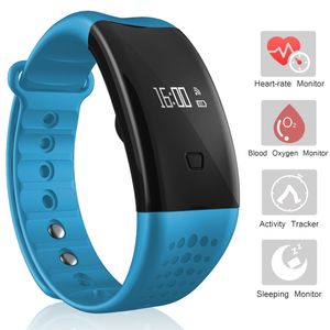 Heart Rate Watch, Blood Pressure Blood Oxygen Monitor Smart Watch Sports Bracelet Wristband Activity Tracker Fitness Bracelet Cardio Watch with Pedome