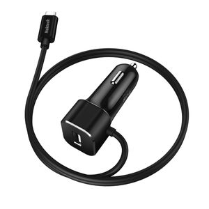 Nekteck - Cargador de coche USB tipo C, 27 W, adaptador USB-C, con cable integrado tipo C 3.1 y puerto USB para Samsung Galaxy S10/S9/Note Series Pixe