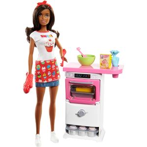 Barbie Bakery Chef muñeca y playset, Morena