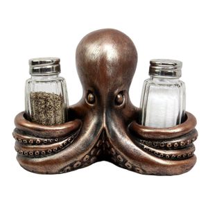 Atlantic Collectibles Deep Pulpo Pulpo tentáculos de los Cefalópodos condimento salero pimentero Soporte Figura 4.75" H