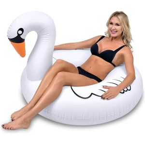 PartyTube Gofloats, balsa inflable con forma de cisne, flotador con estilo (para niños y adultos)