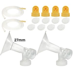 Kit de sacaleche por bombeo para el sacaleche Medela Pump In Style. Incluye 2 extractores para Pump In Style, 4 válvulas, 8 membranas y 2 protectores