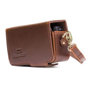 MegaGear Leather Camera Case with Strap Compatible with Sony Cyber-Shot DSC-RX100 VI, DSC-RX100 V, DSC-RX100 IV, DSC-RX100 III, DSC-RX100 II