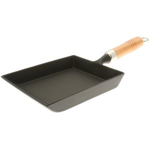 Iwachu hierro Tamagoyaki sartén, color negro