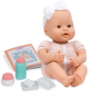 Bebé Sweetheart by Battat - Bath Time 12-inch Soft Body Newborn Baby Doll, 12"