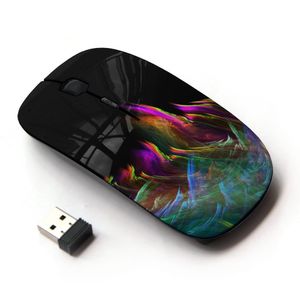 koolmouse [óptico 2.4 G mouse inalámbrico] [Colorful Abstract Pattern Flame]