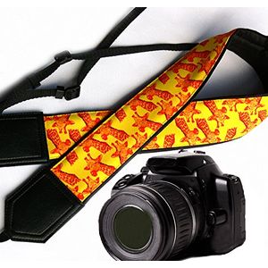 intepro Jirafa Camera Strap. Amarillo Animal Camera Strap. Brillante cámara DSLR/SLR Camera Strap. Duradera, peso ligero y bien acolchado strap. Códig