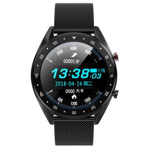 L7 reloj inteligente de seguimiento de la actividad física, monitor de frecuencia cardíaca, pantalla táctil de color, prueba de presión arterial IP68