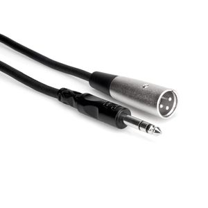 Cable de interconexión balanceado TRS a XLR3M de Hosa, de 1/4 de pulgada, 2 pies, STX-102M