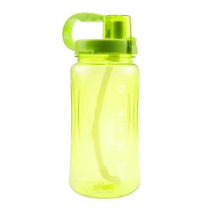 Lonni - Botella de agua deportiva de 1 litro, 35 onzas, portátil, boca ancha, botella de plástico grande, a prueba de fugas, sin BPA, tazas de viaje c