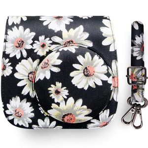 Elvam - Funda de piel sintética con correa compatible con Fujifilm Instax Mini 9/8/8+