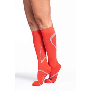 Calcetines hasta la pantorrila unisex SIGVARIS Traverse 412C, M S, Naranja (Blood Orange)