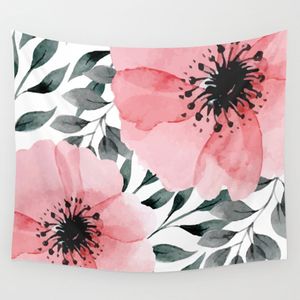 Shukqueen - Tapiz para colgar en la pared, diseño de flores de Dahlia rosas