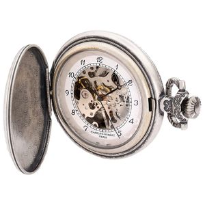 Charles-Hubert, Paris 3920 Classic Collection – Antiguo Latón Bañado en Plata Reloj De Bolsillo Mecánico