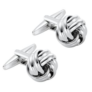 Unique acero inoxidable 316L Gemelos de hombre con nudo Gemelos diseño