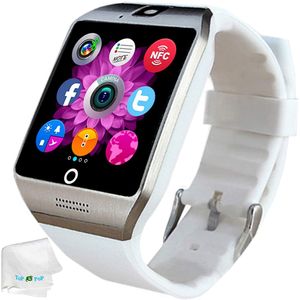 Reloj inteligente con Bluetooth con ranura para tarjeta SIM, reloj pulsera fitness con podómetro para smartphones Android, Samsung Galaxy Note 5 4 3 S