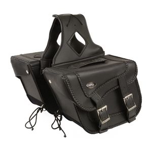 ShaF Internacional sh663zb Negro Medium PVC throw-over Saddlebag