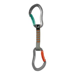 Mosquetón para puerta curvada verde Fusion Climb de 4.3 in con Techno Zoom y mosquetón Techno Zoom naranja