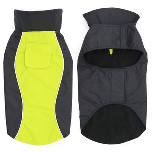 HiGuard Chubasquero para perro, ligero, impermeable, grande, con tira reflectante y agujero para la correa, chaleco de invierno para perro, abrigos de
