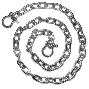 Cadena de ancla 8 o de acero inoxidable 316 grilletes de 5/16" por 20 'de largo con calidad
