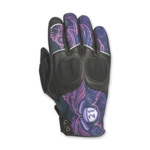 Highway 21 Vixen guantes (color morado de encaje, XXL)