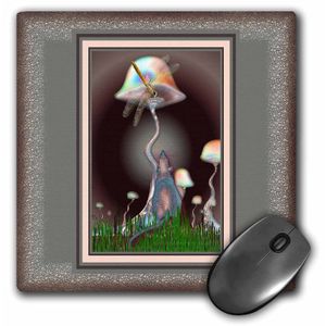 3dRose LLC Libélula Fantasía Hadas Magic Animal hongo Misterio Amistad Patrón Mouse Pad (MP _ _ _ _ _ _ _ _ _ _ 24839 _ _ _ _ _ _ _ _ _ _ 1)