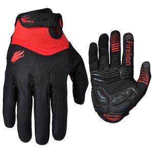 FIRELION Cycling Gloves Bike Bicycle Gloves - Breathable Gel Pad Shock-Absorbing Anti-Slip - MTB DH Road Touch Recognition Full Finger Gloves Men/Wome