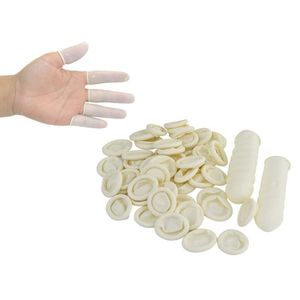 Desechables de látex dedo Cunas Blanco – Tatuaje Belleza Uñas – Dedo visualización antiestático Guantes de hule, Blanco 500 unidades
