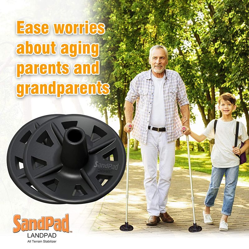 sandpad ™ landpad Steady Estabilizador Muleta Consejos (Pack de Paired