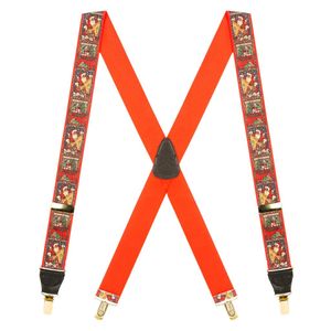 SuspenderStore Men's Dressy Clip-End Christmas Novelty Suspenders (3 Sizes)