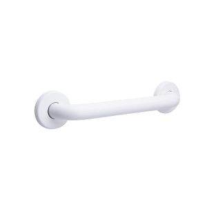 CSI Bathware BAR-SB24-TW-125-PW - Barra de acero inoxidable de 24.0 in, barra de seguridad recta, bridas ocultas, acabado con recubrimiento de polvo b
