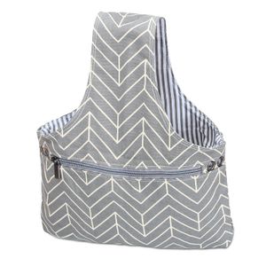 Teamoy Bolsa de tejer, bolsa de lona de viaje, bolsa de muñeca para proyectos de agujas de tejer, lana y crochet, ligera, multiusos, tamaño perfecto p