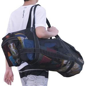 Bulex XXL Bolsas de playa y bolsos extra grande bolsa de malla para la vida familiar [cremallera superior, bolsillos extra, diseño ligero y plegable]
